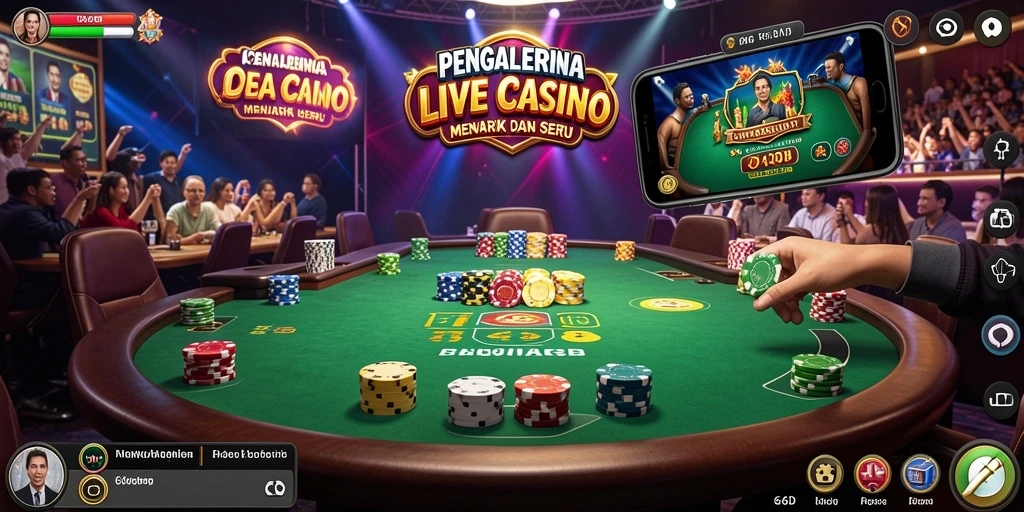 Screenshot 66D menunjukkan gameplay seru dan interaktif di Live Casino.