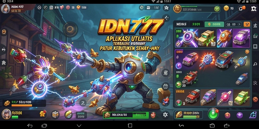 Screenshot utama IDN777 menampilkan antarmuka pengguna yang sederhana dan fungsional.