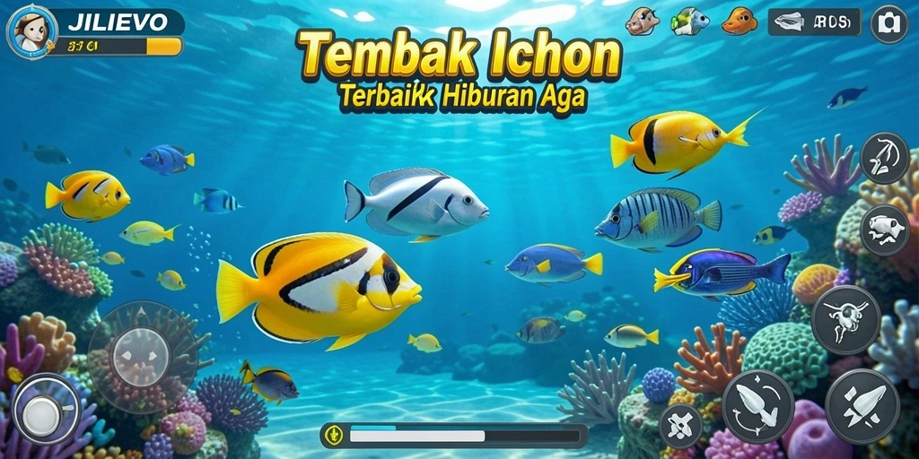 Screenshot gameplay JILIEVO menampilkan aksi menembak ikan yang seru.