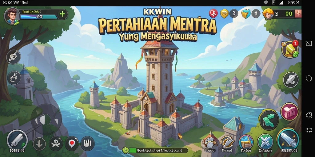 Tampilan gameplay menegangkan dalam KKWIN Tower Defense.