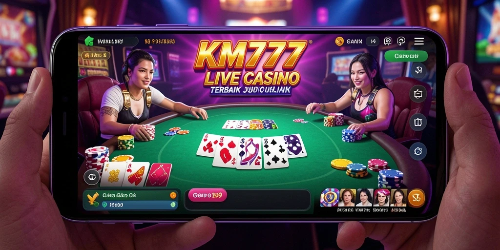 Tampilan menarik dari gameplay Live Casino di KM777.