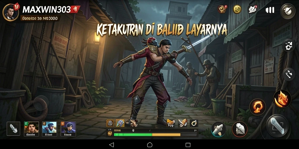 Screenshot gameplay menampilkan aksi menegangkan di dunia horor MAXWIN303.