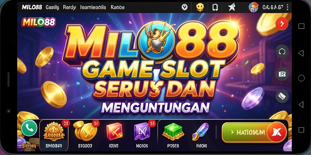Screenshot gameplay Slot MILO88 yang menegangkan dan penuh warna.