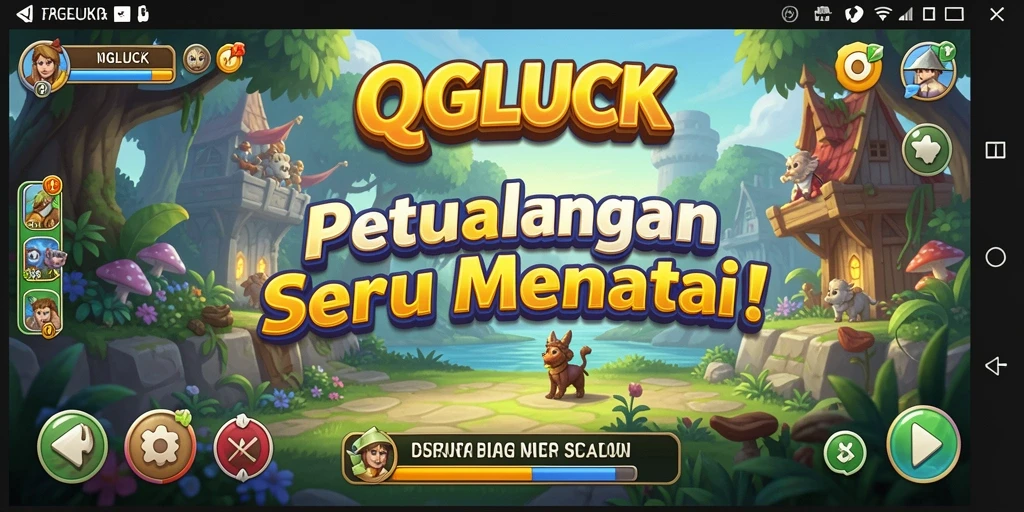 Tampilan gameplay QGLUCK yang menakjubkan dan menantang.