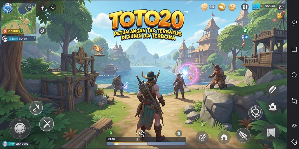 Screenshot TOTO20 menampilkan aksi seru dalam dunia terbuka.